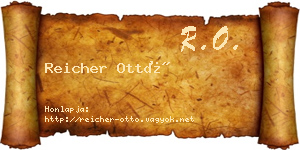 Reicher Ottó névjegykártya